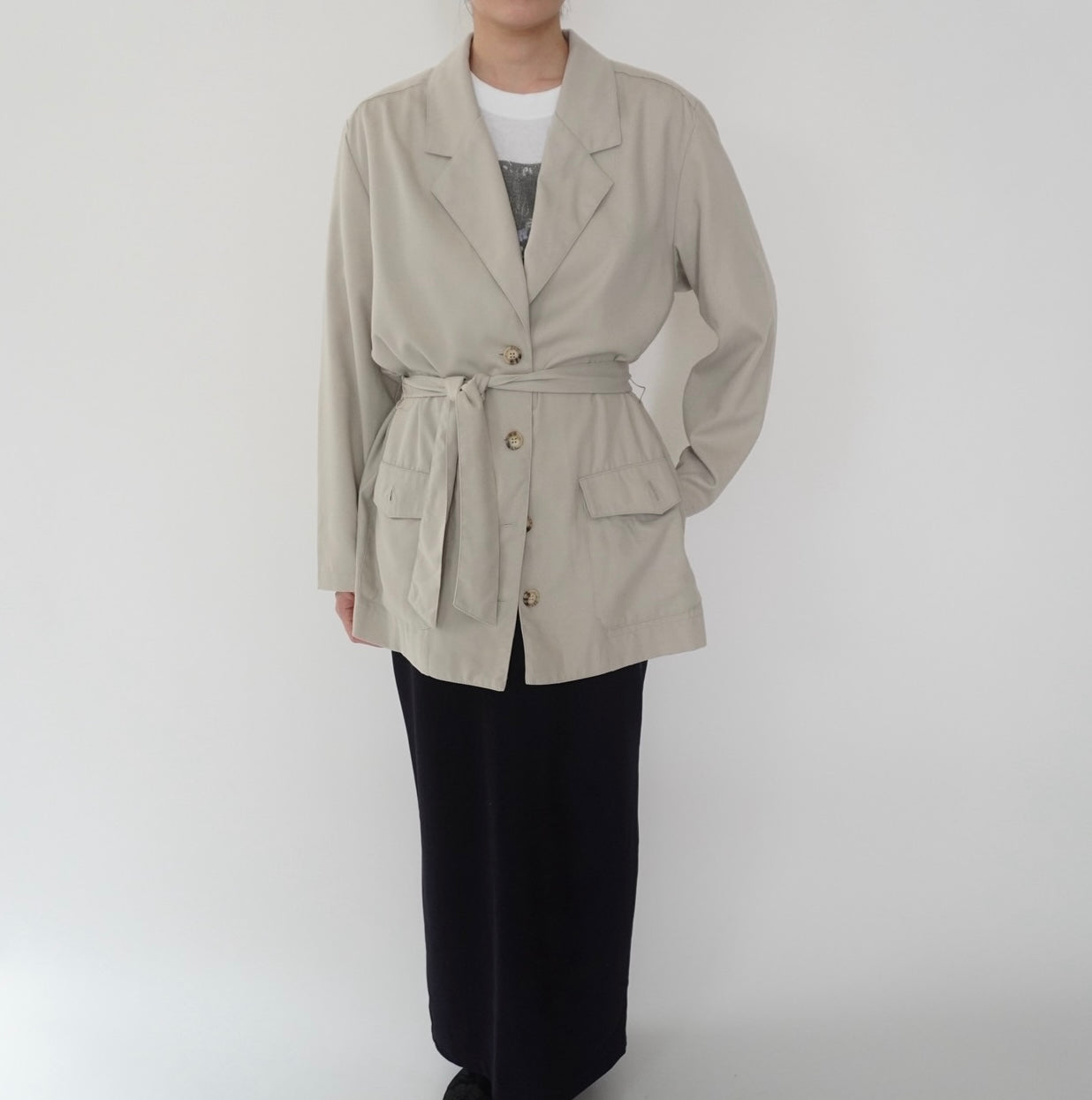 90s Belted Light Jacket