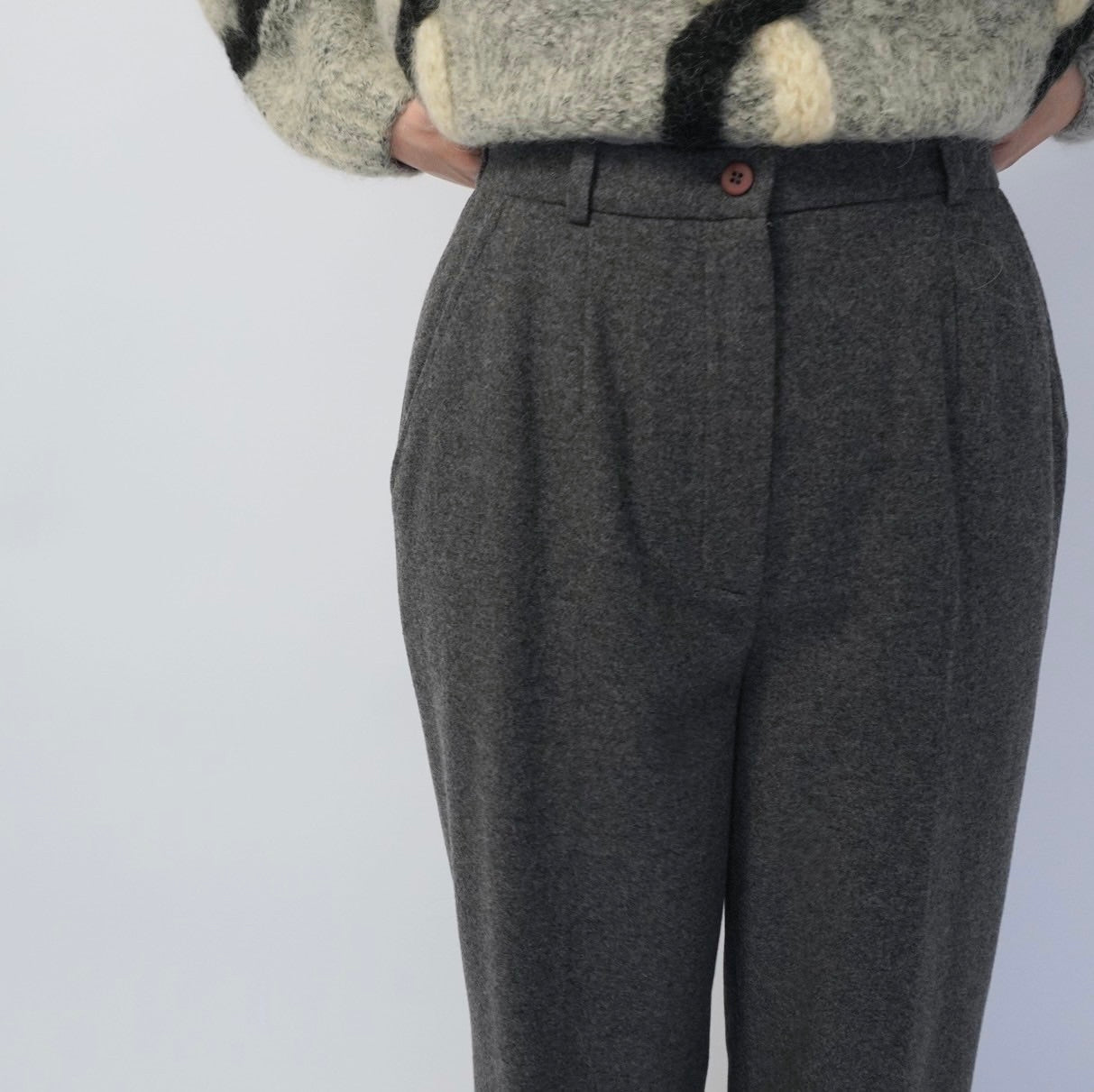 90s Gray Wool Pants
