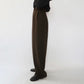 90s Wool Striped Wide Pants Made in USA Dead Stock