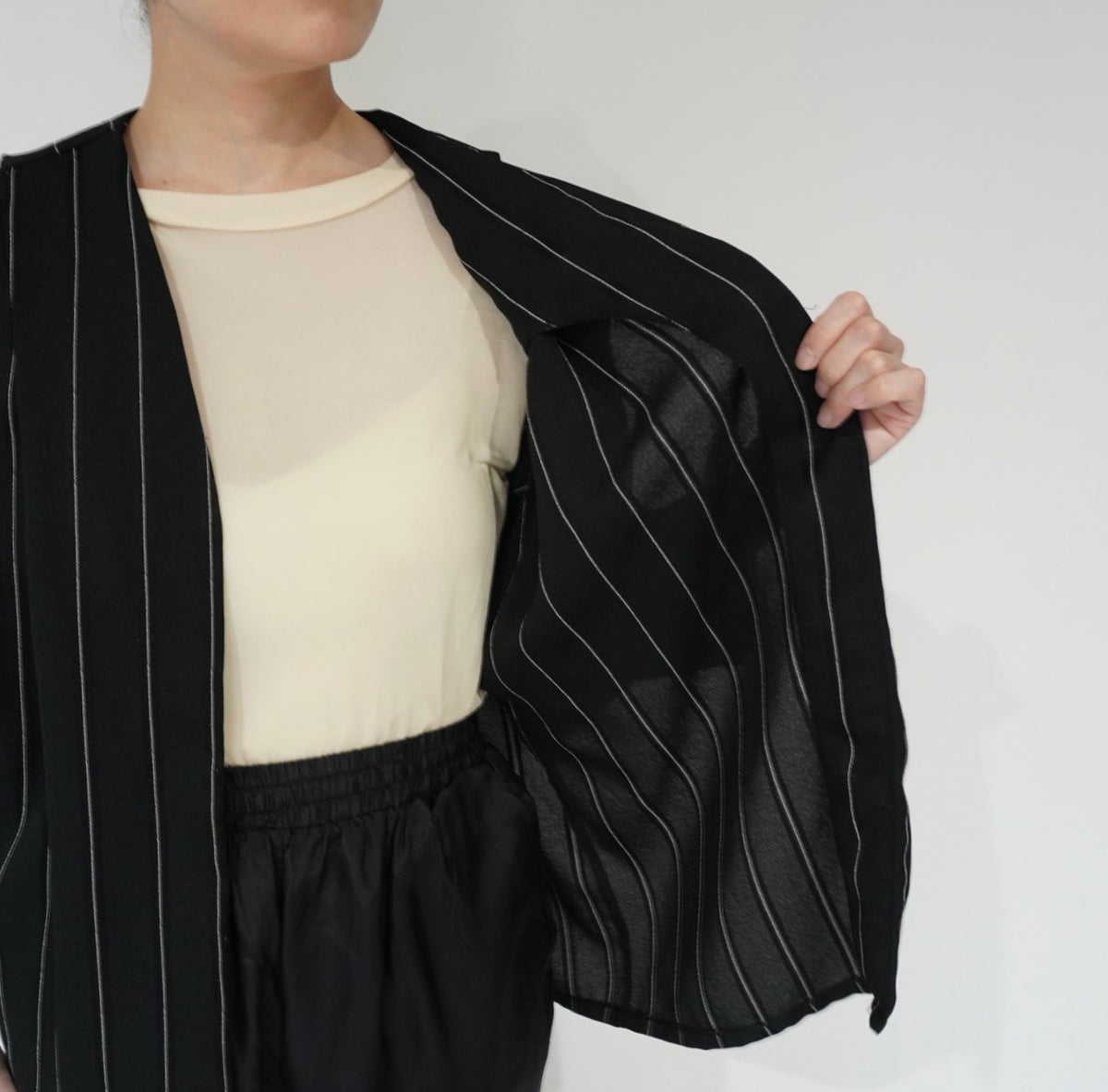 90s Striped Robe Jacket