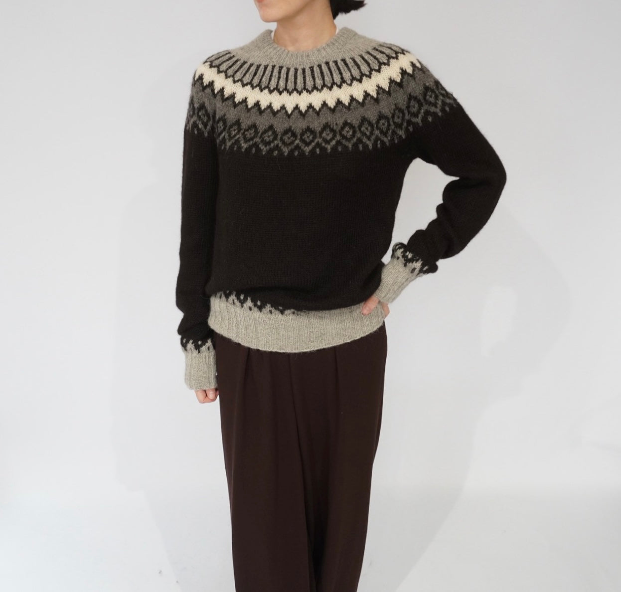 80s Hand Knitted in Peru Alpaca Wool Knit