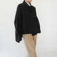 90s Black Linen Design Jakcet