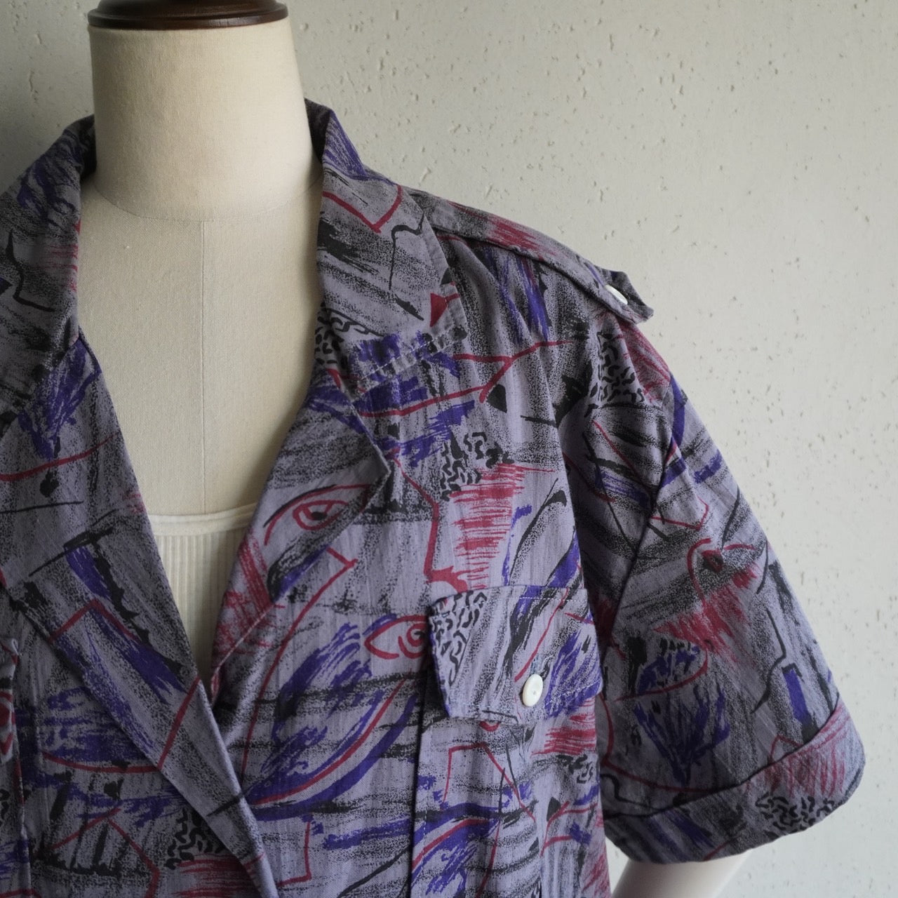 80s EURO Printed Dress