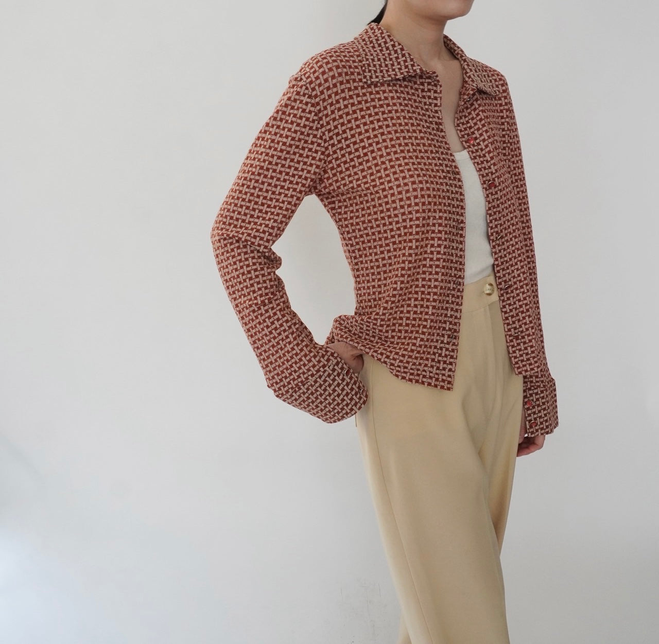 90s Pattern Shirt Made in USA