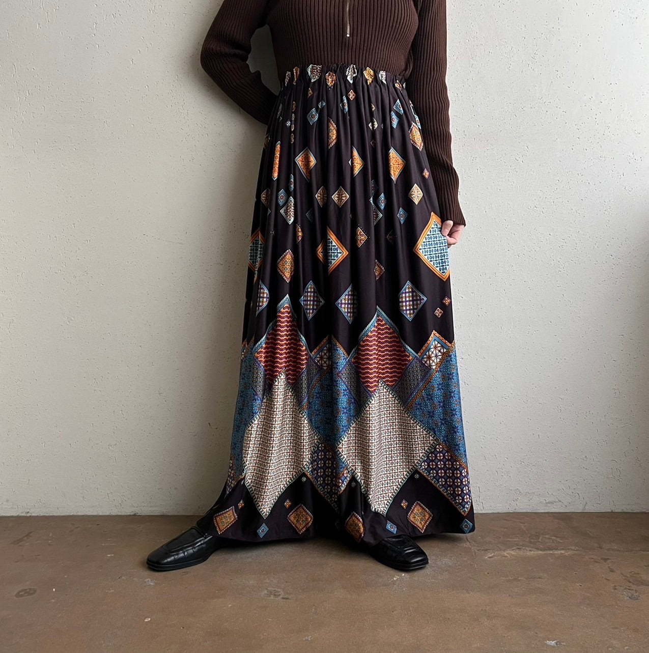 70s Printed Skirt