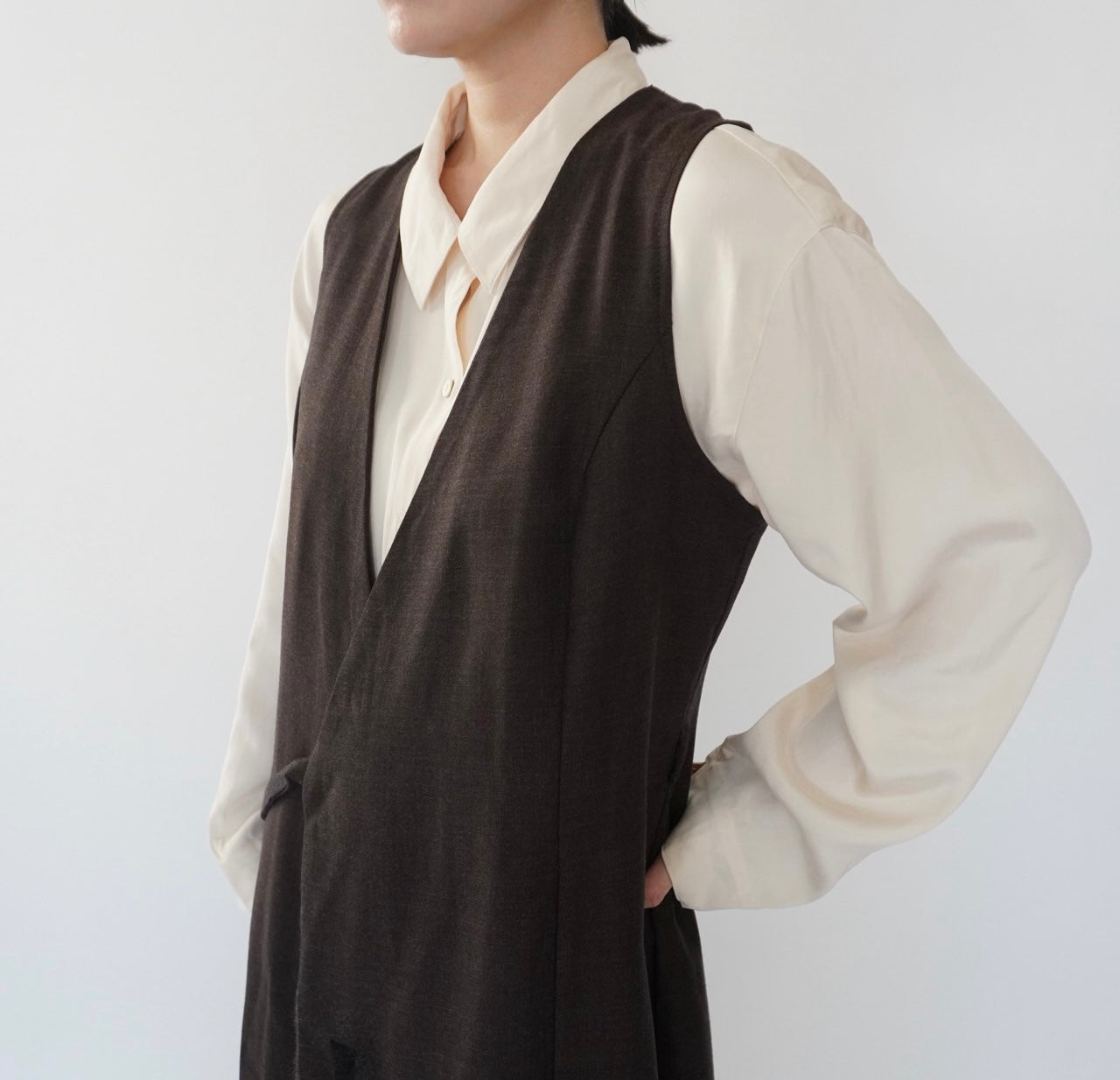 80s Sleeveless Wrap Dress