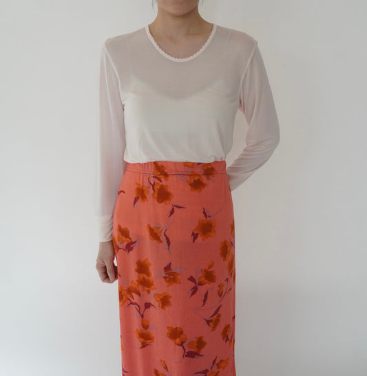90s Light Pink Silk Top