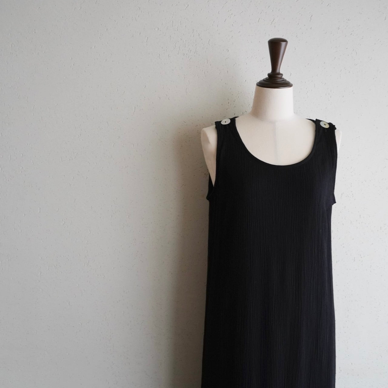 90s Sleeveless Black Dress Made in USA