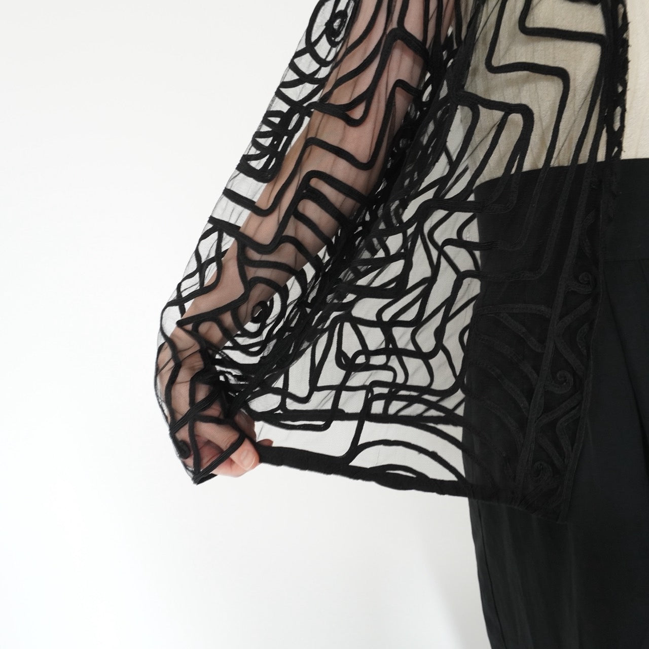 80s Cord Lace Design Robe