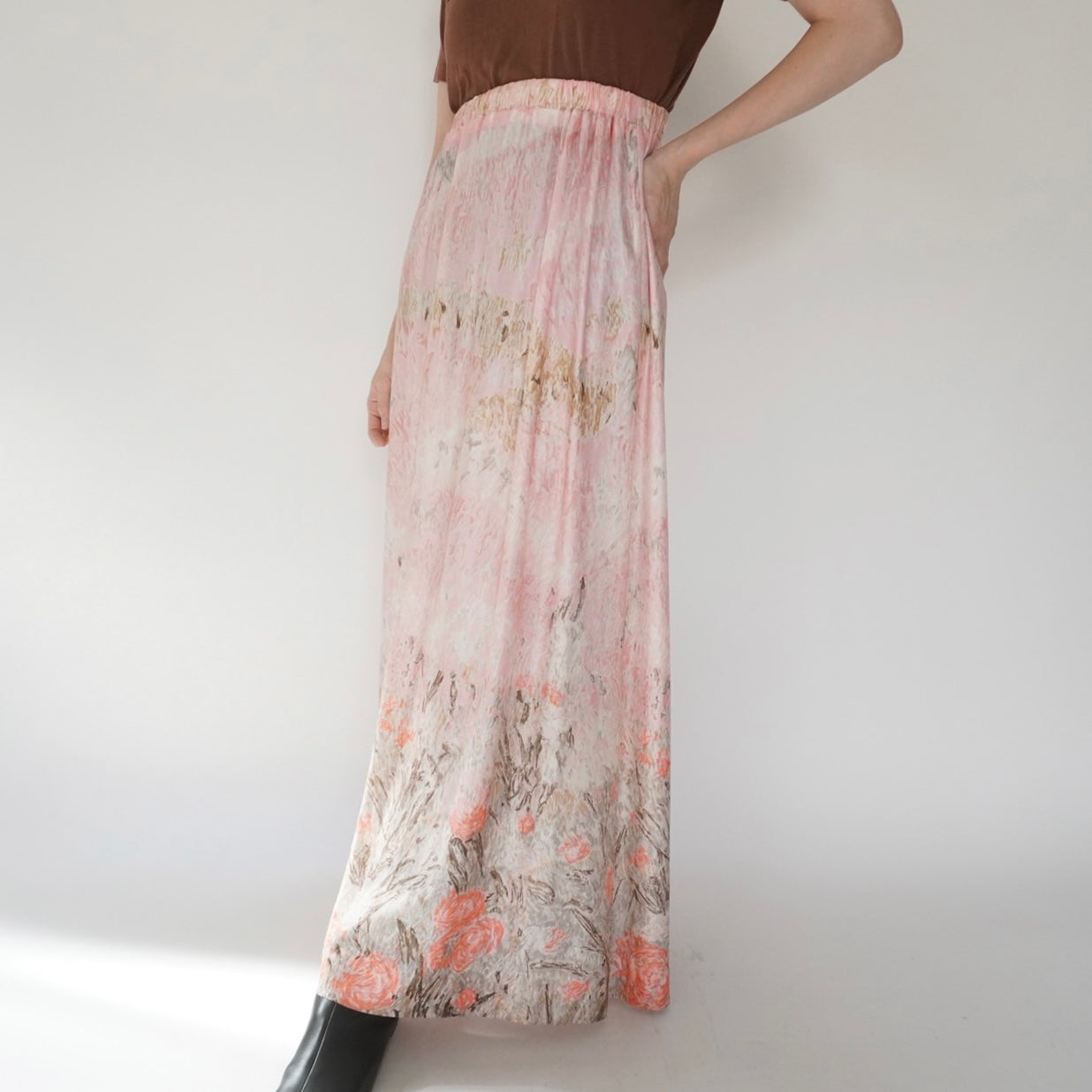70s Printed Maxi Skirt