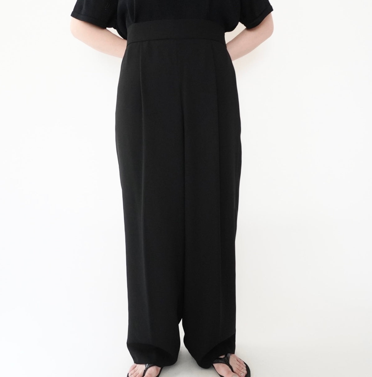 90s Black Wide Pants
