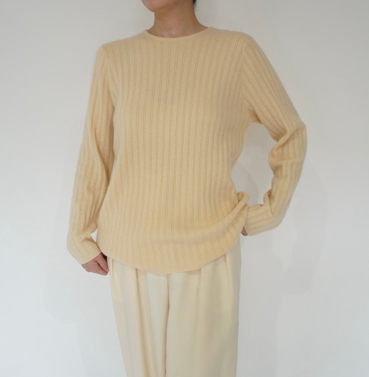 90s Ribbed Cashmere Knit