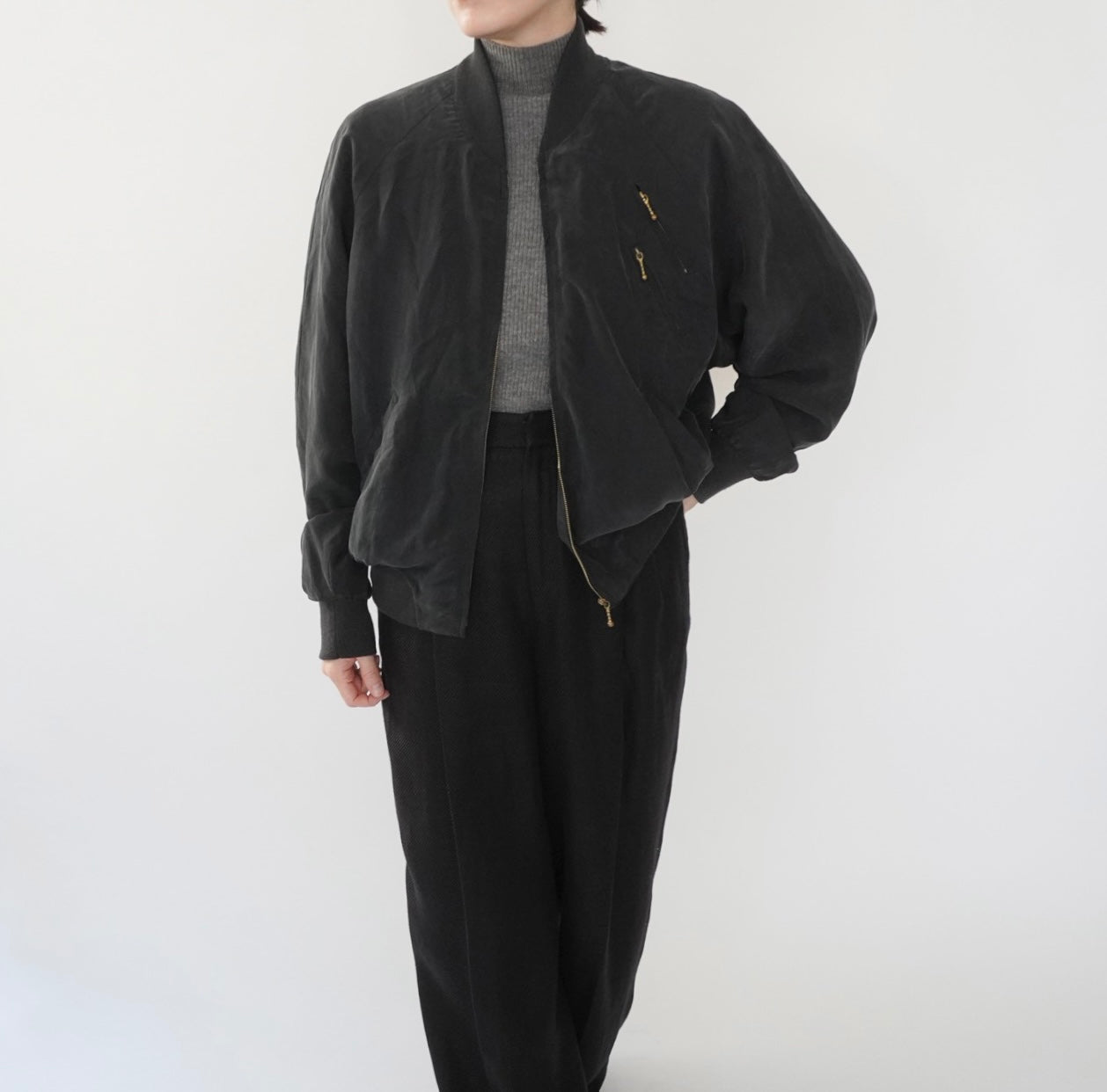 90s EURO Silk Design Light Jacket