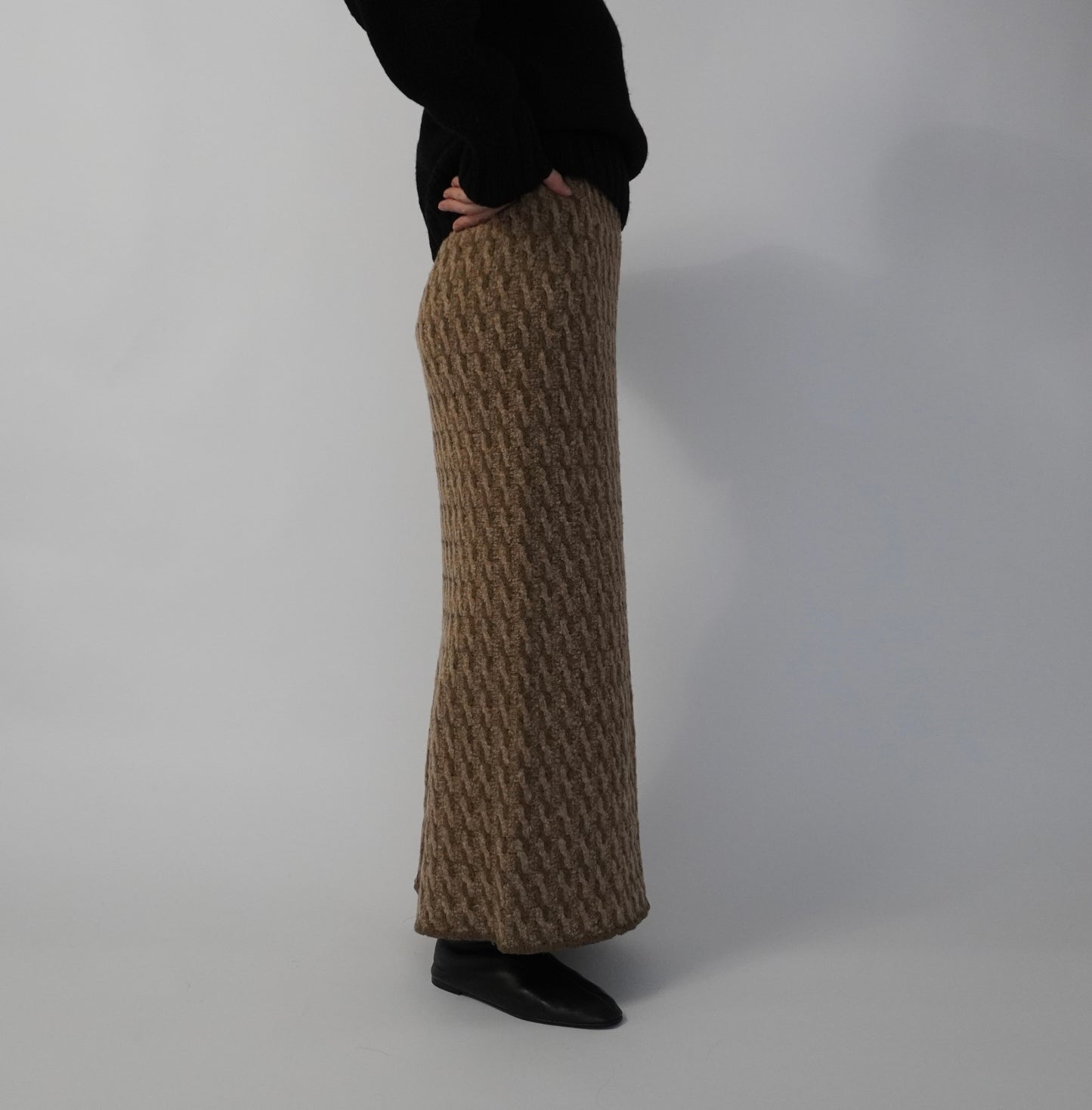 80s Pattern Knit Skirt