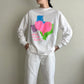 80s  Printed Long Sleeves T-shirt Made in USA