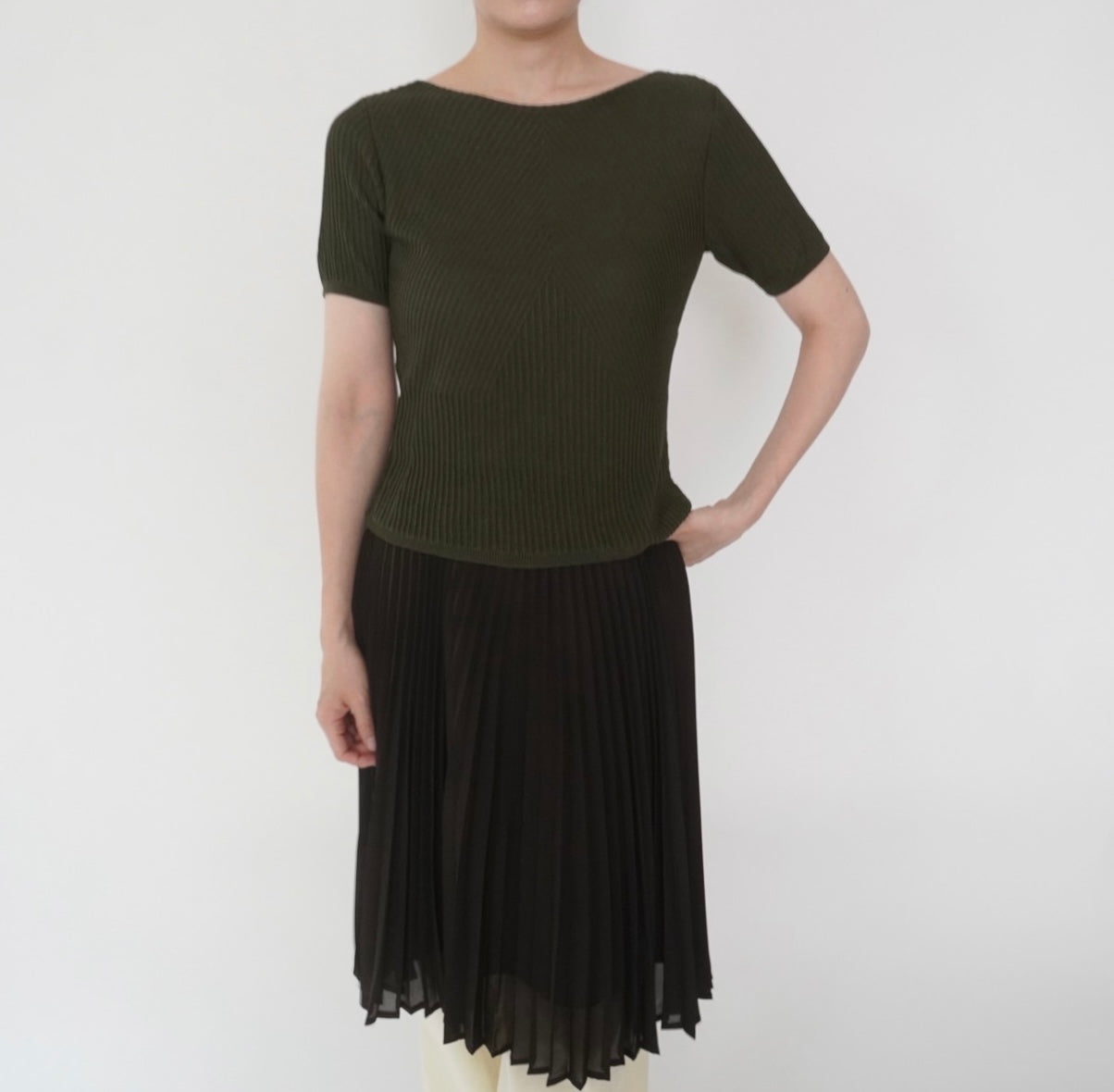 90s Silk Ribbed Top