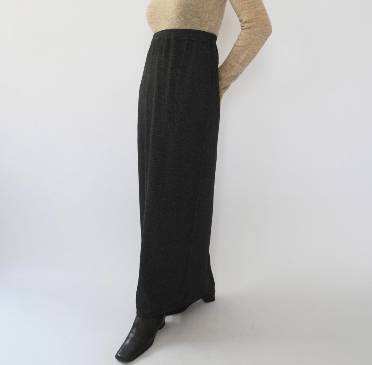 90s Gray Maxi Skirt