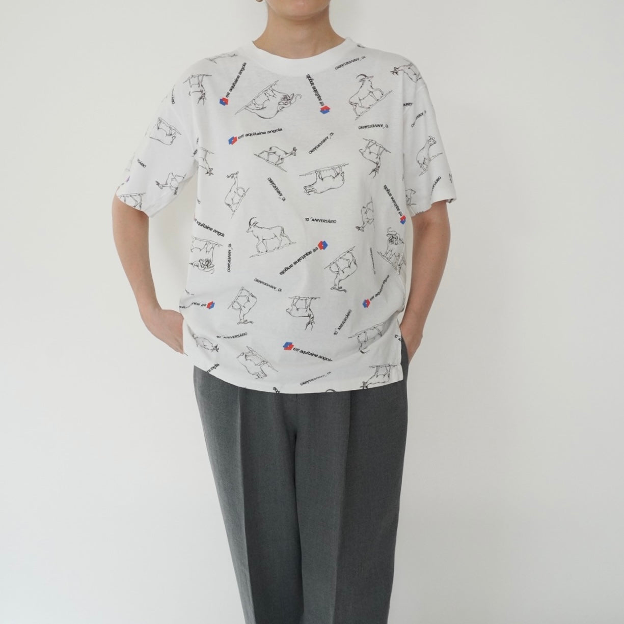 90s Printed T-shirt Made in France