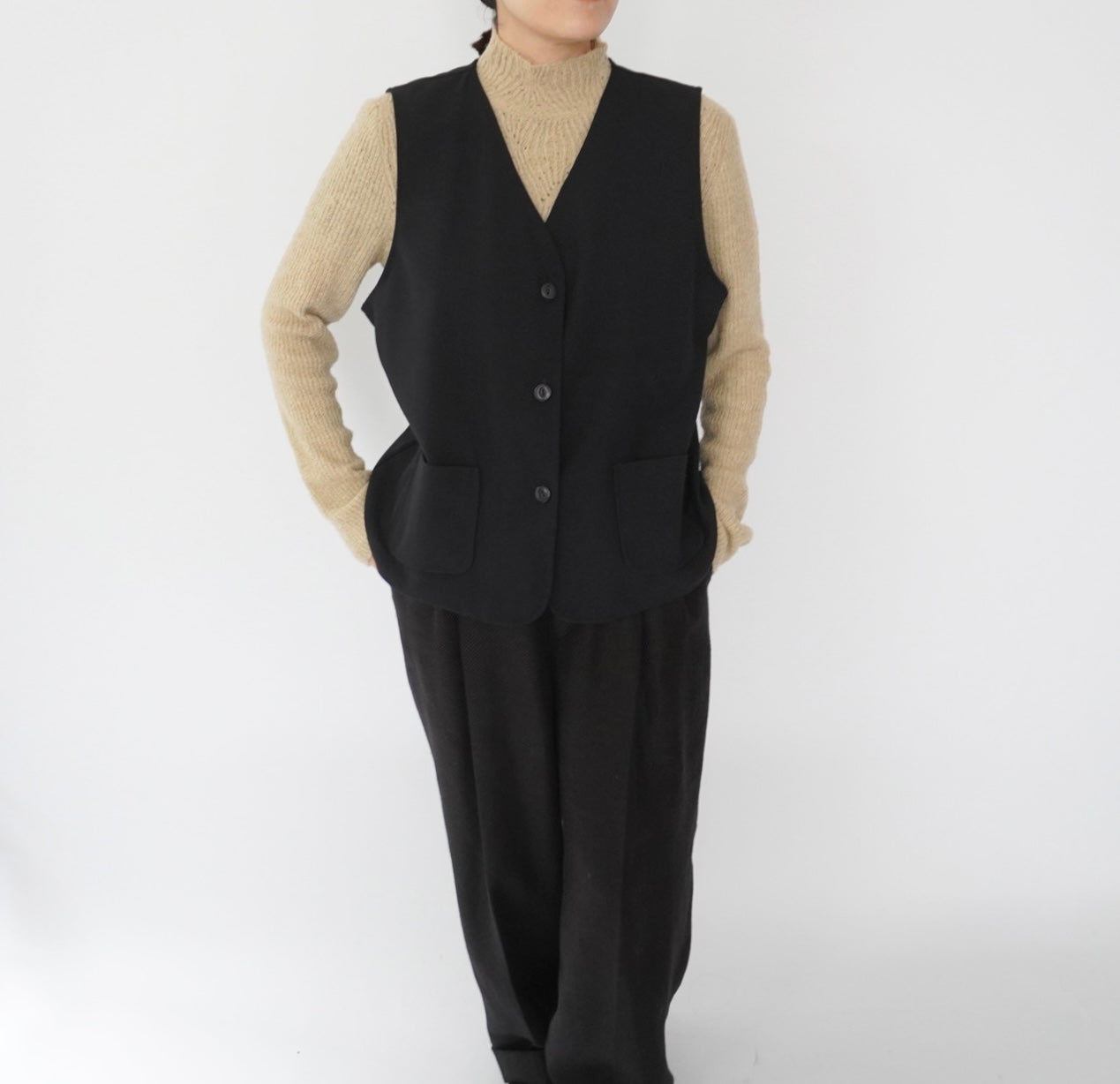 90s Navy Vest Made in Canada