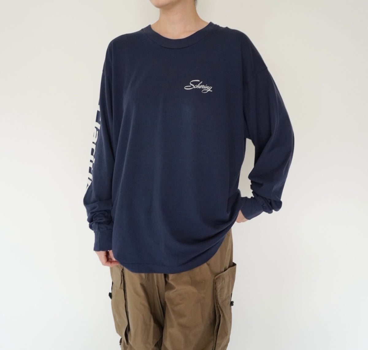 90s Long Sleeves Printed T-shirt Made in USA
