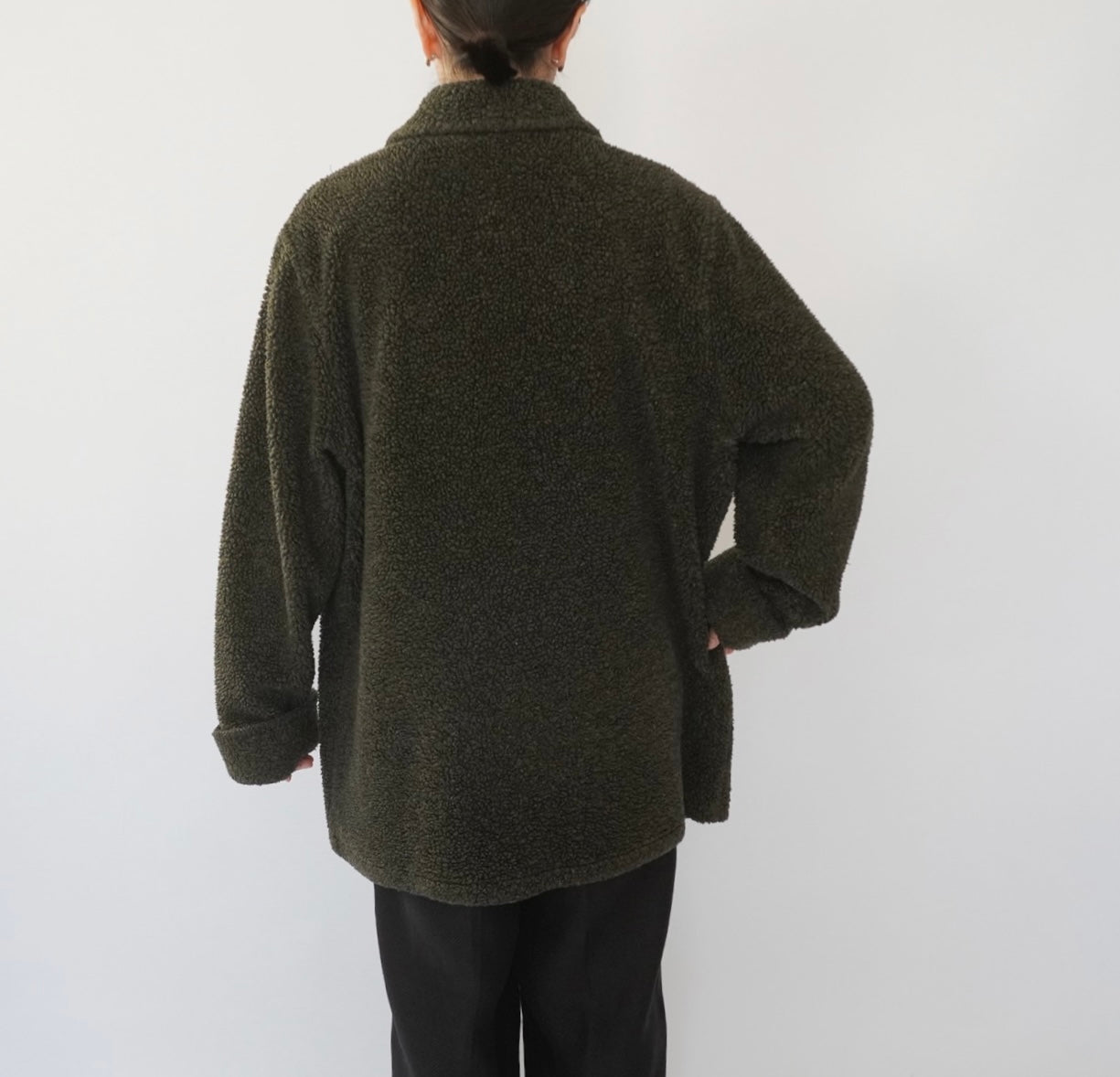 90s Fleece Shirt Jacket Made in USA