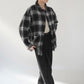 90s Shadow Plaid Fringe Shirt,Jacket Made in USA
