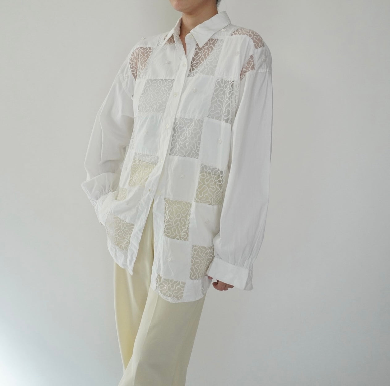 90s Lace Design Shirt