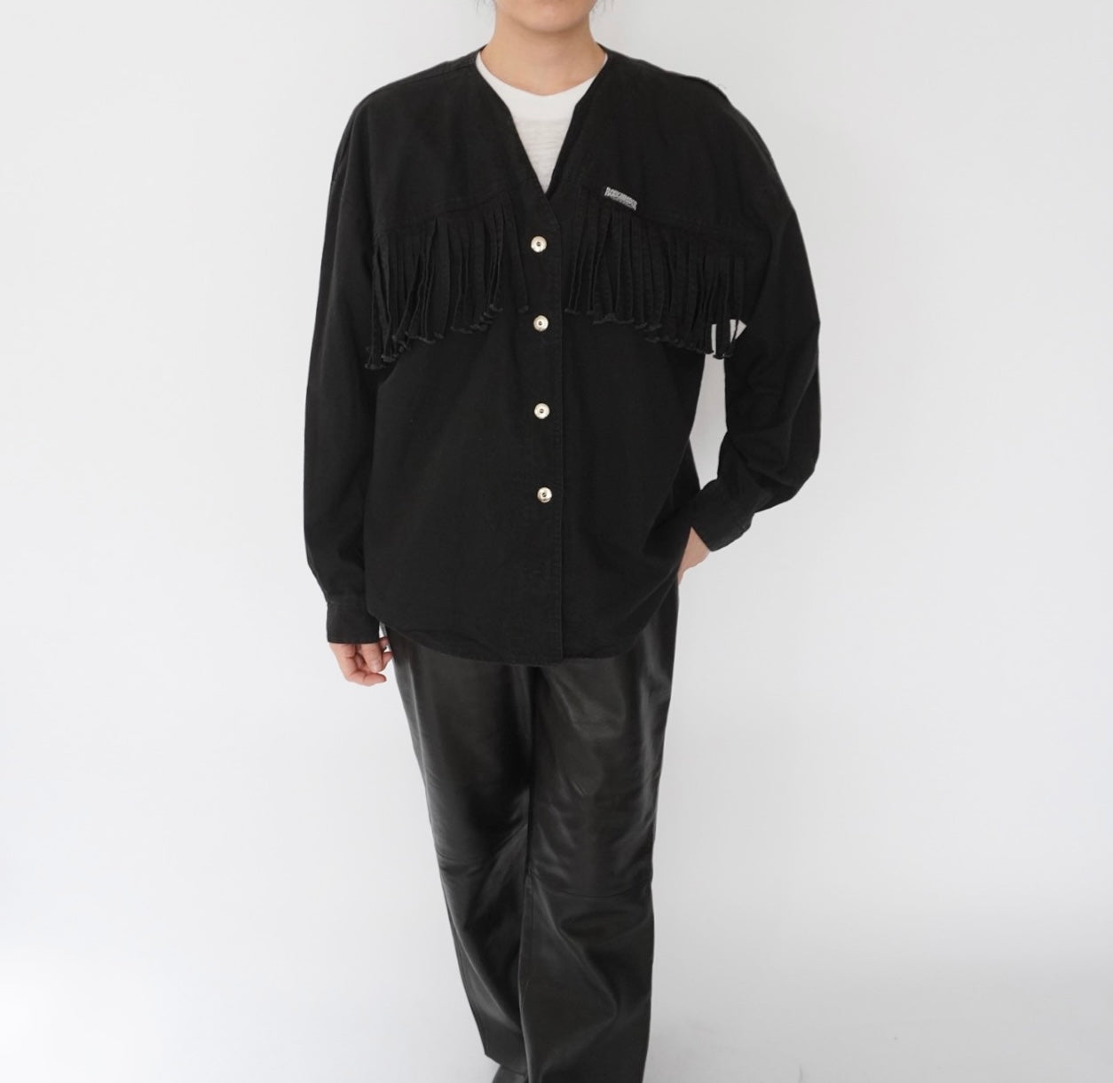 90s Fringe Design Blouse