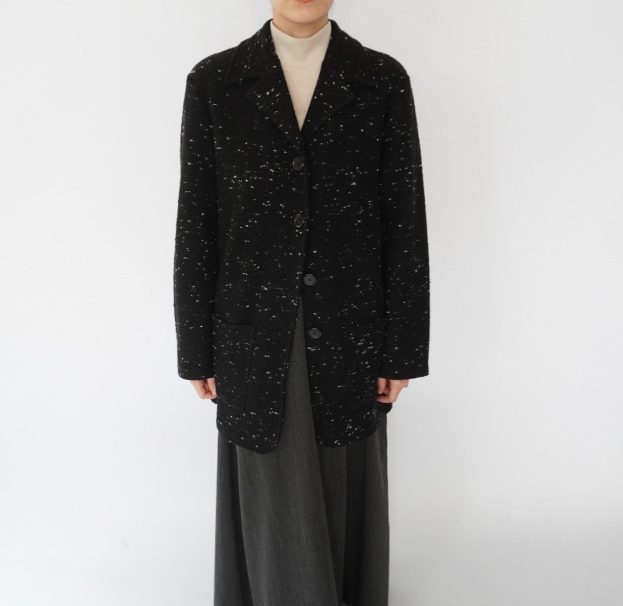 90s Black White Mix Jacket
