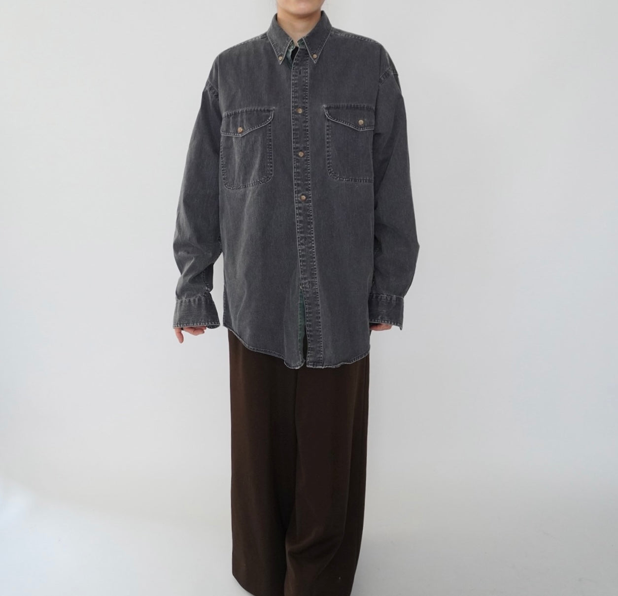 90s Two Tone Cotton Shirt