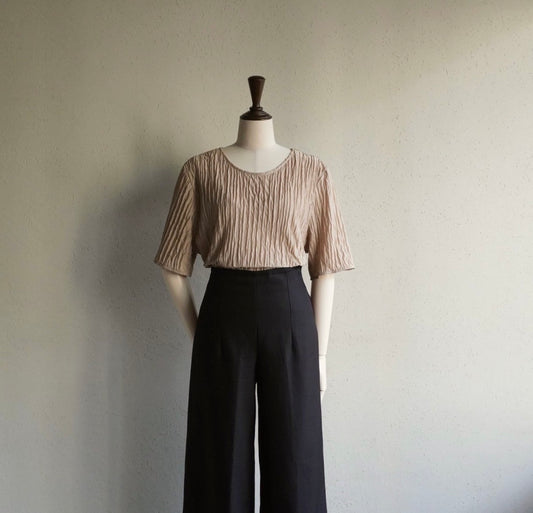 90s Pleated Top Made in USA