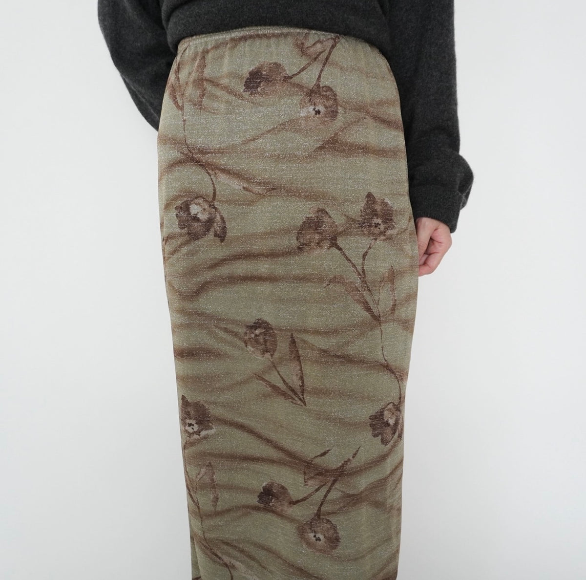 90s Flower Pattern Skirt  Made in USA
