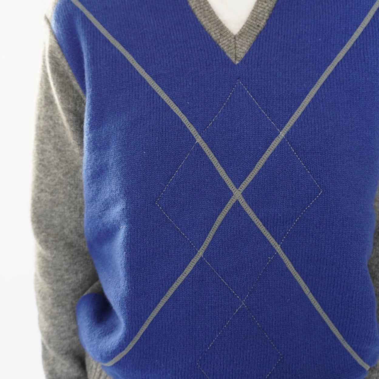 80s "PLAY BOY" Argyle Design Knit