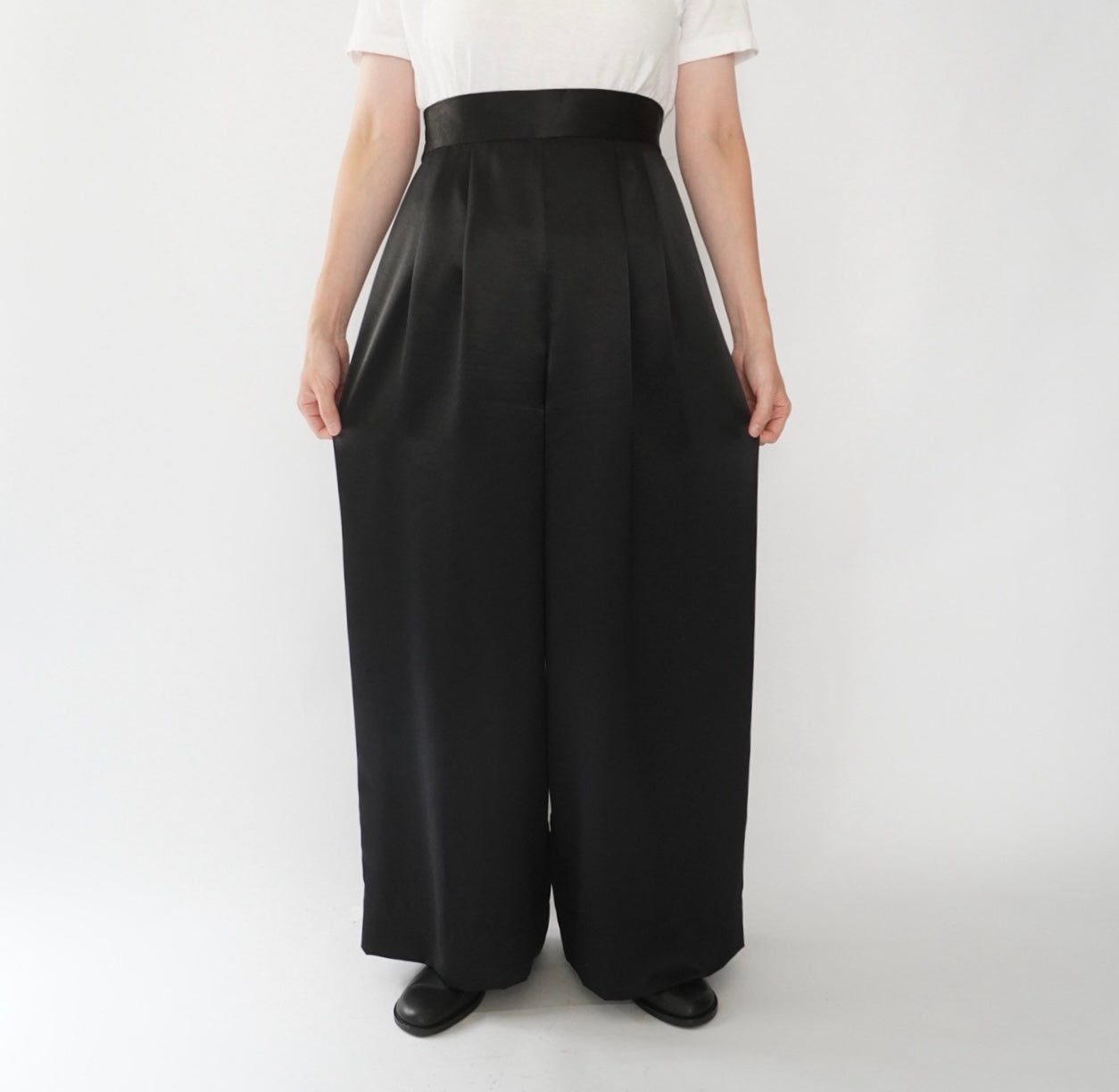 90s Black Wide Pants