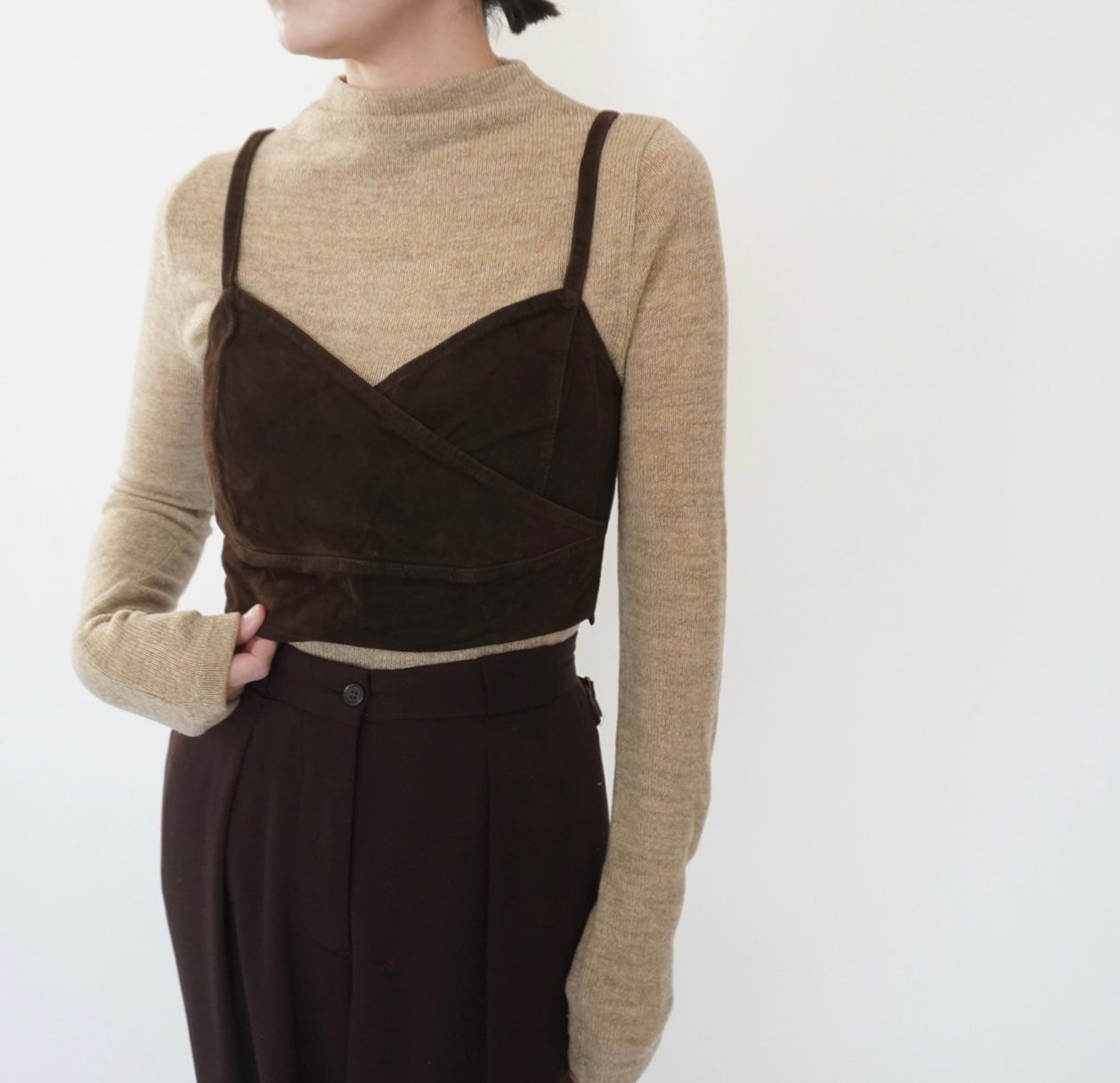 90s EURO Suede Camisole Top