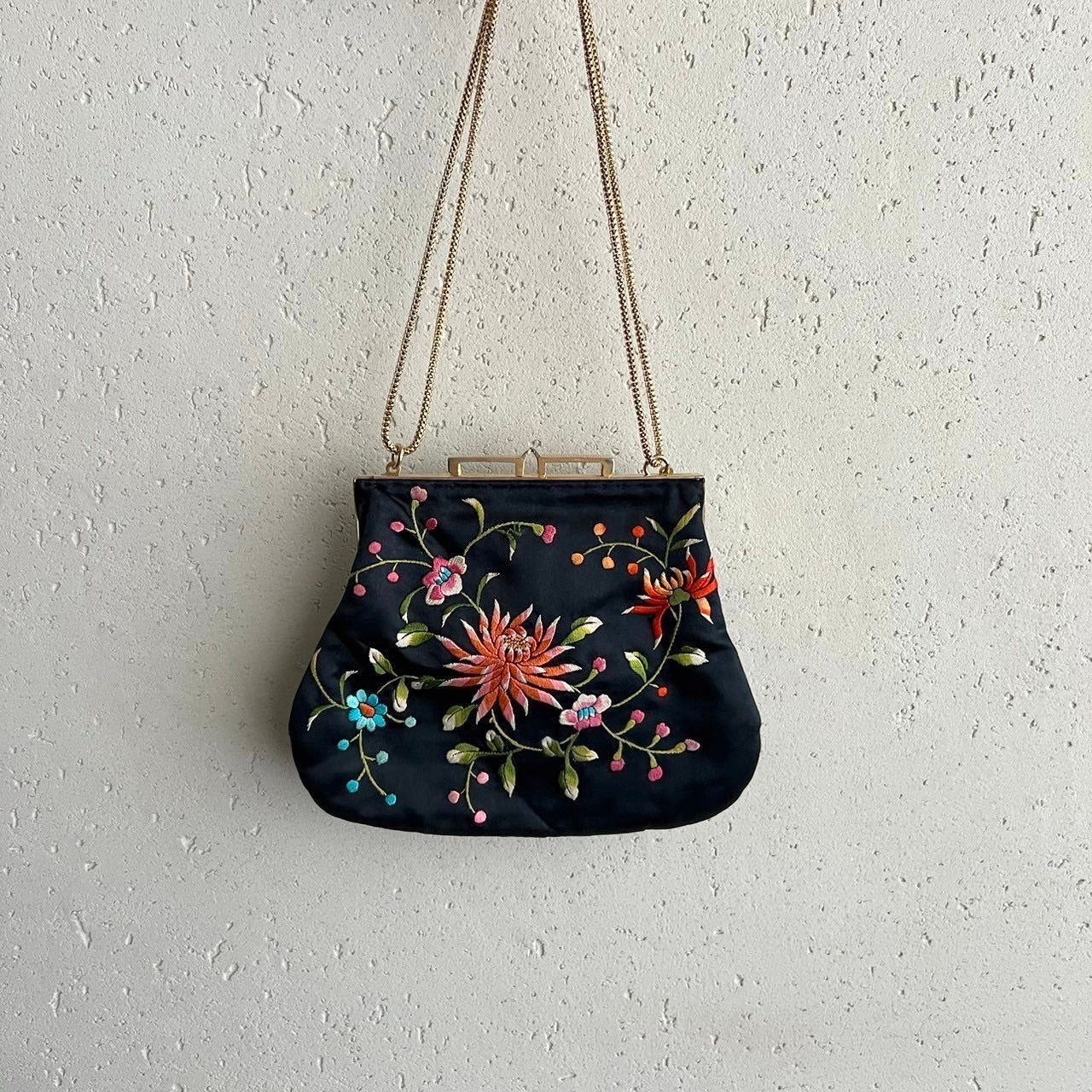 60s Hand Made Embroidery Bag