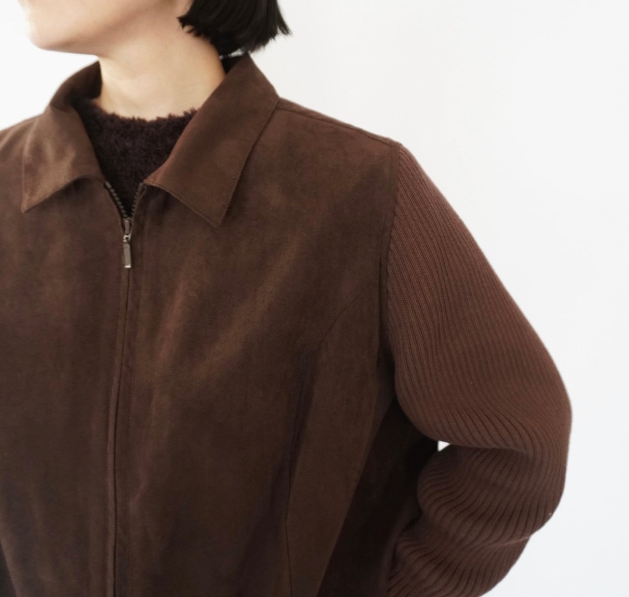 90s Ribbed Sleeves Jacket