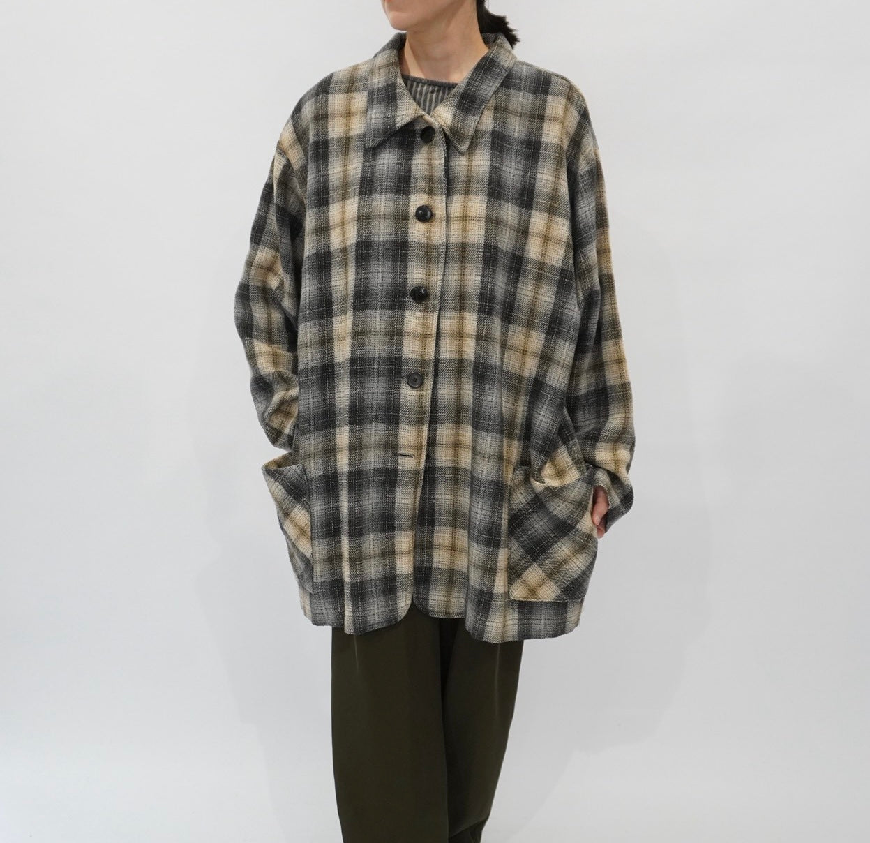 90s Plaid Light Jacket