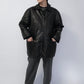 90s Black Leather Jacket Made in Italy