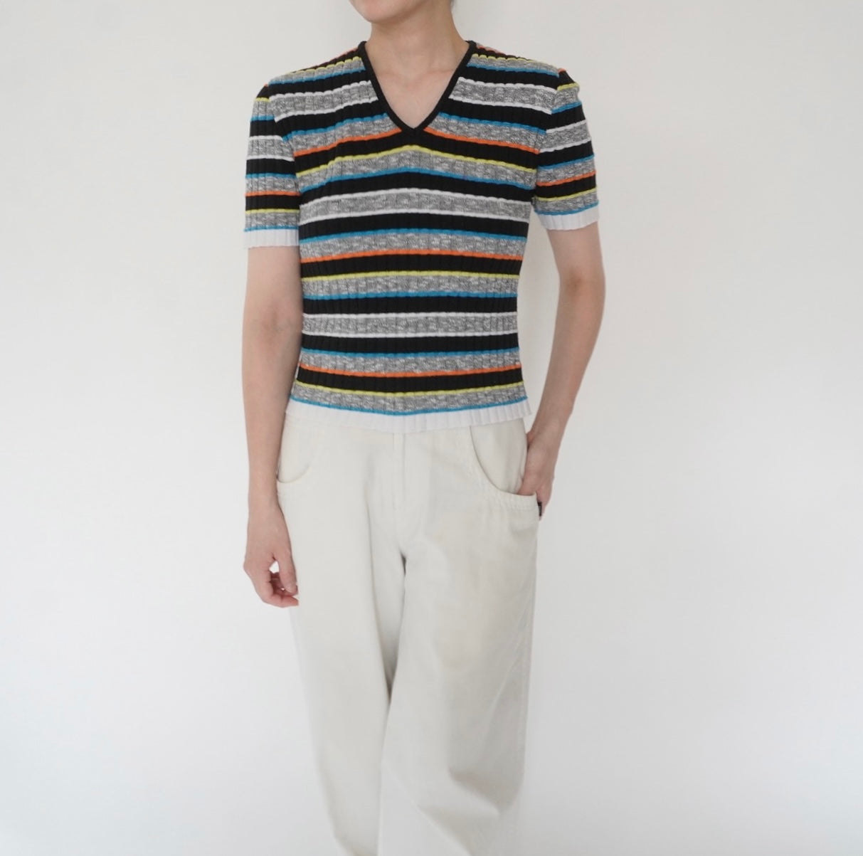 90s Striped Top Made in Italy