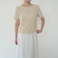 90s Beige Top Made in USA
