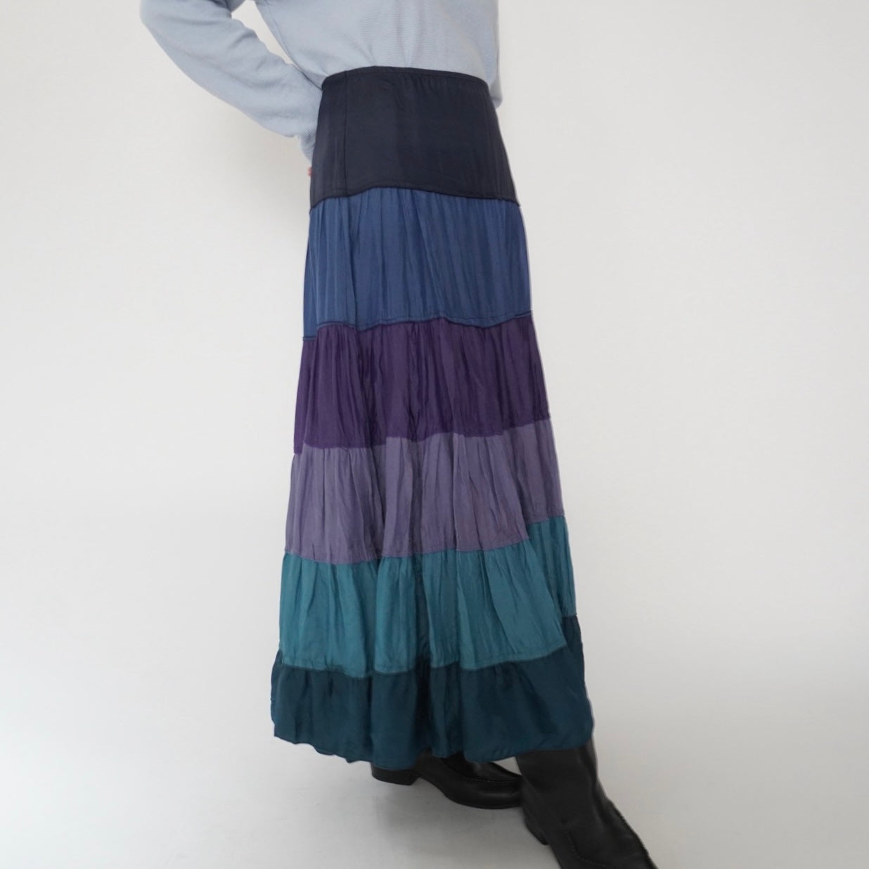 90s Striped Design Skirt Made in Italy