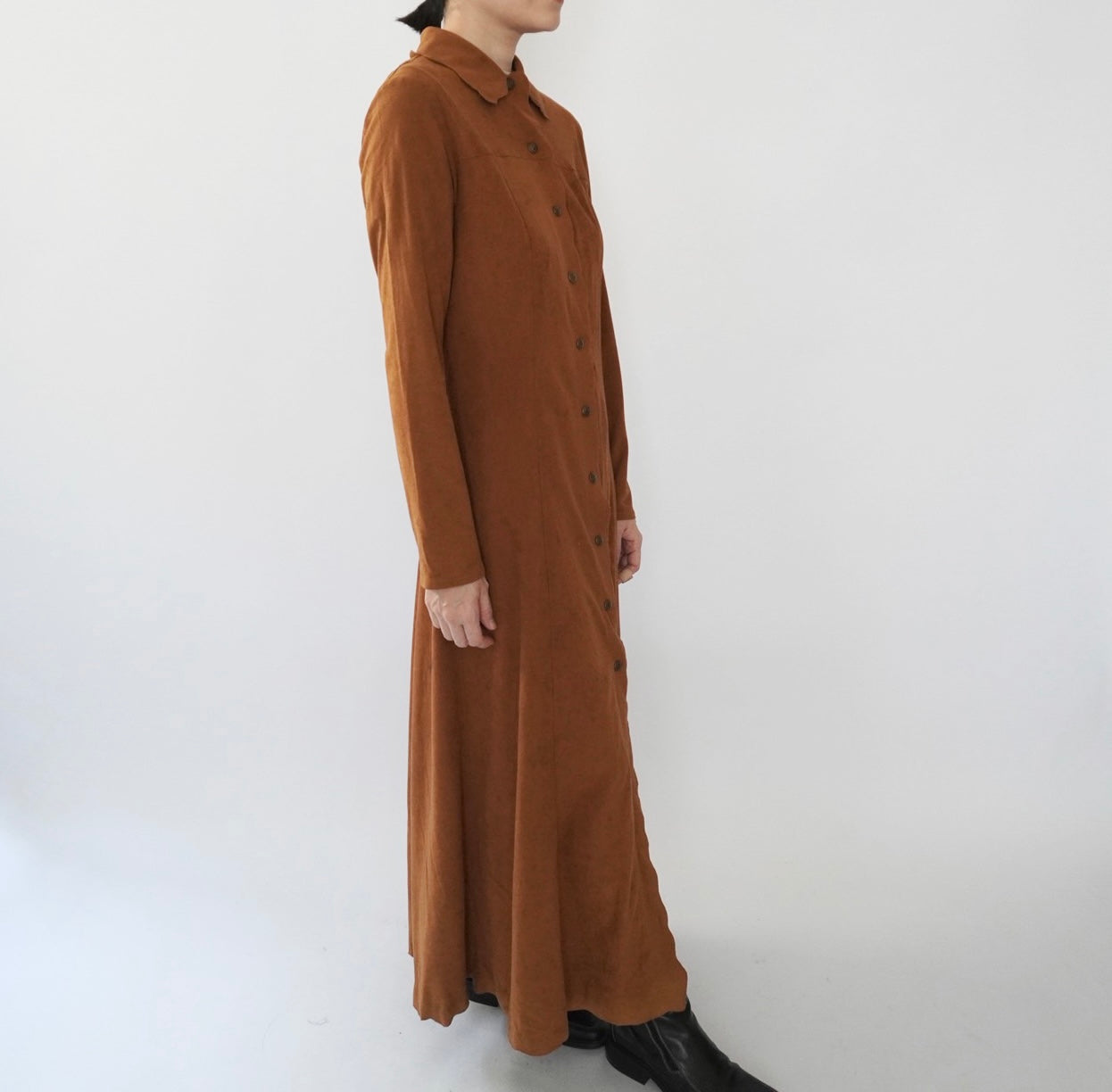 90s "FENDI" Faux Suede Dress Made in Italy