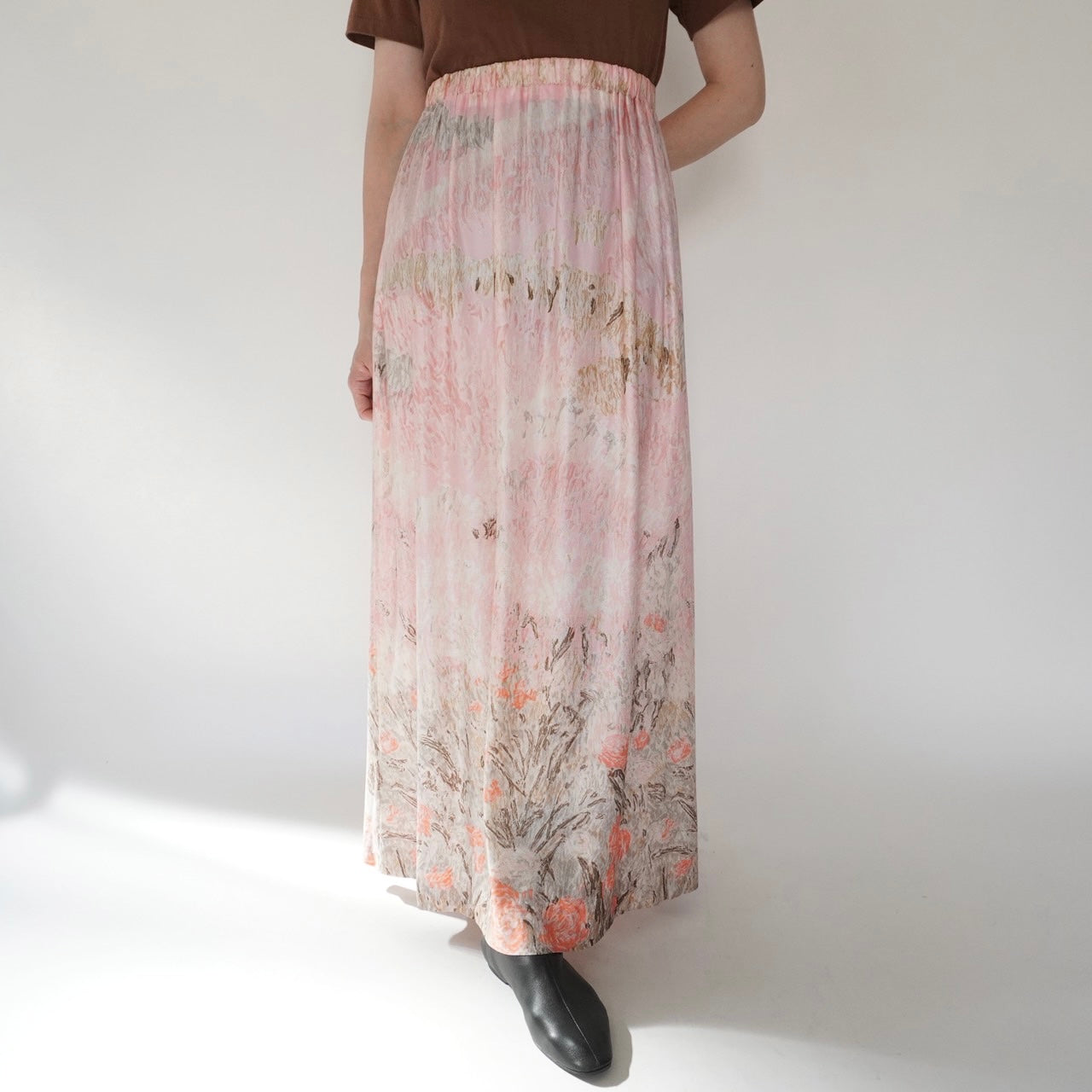 70s Printed Maxi Skirt