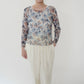 90s Floral Print Sheer Top