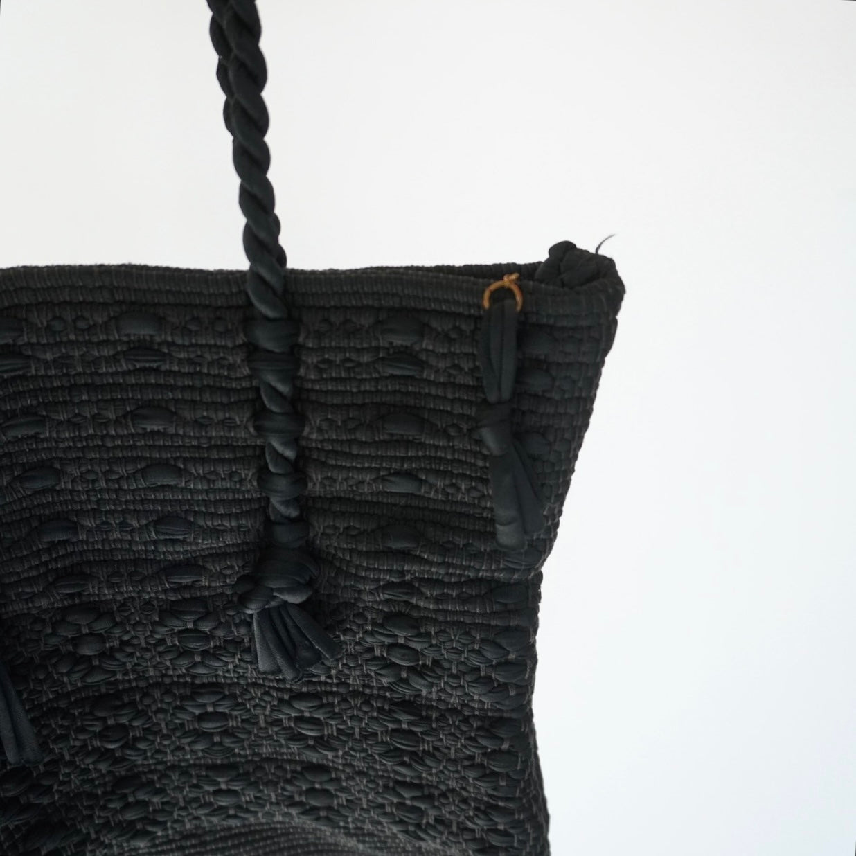 40s Woven Black Bag