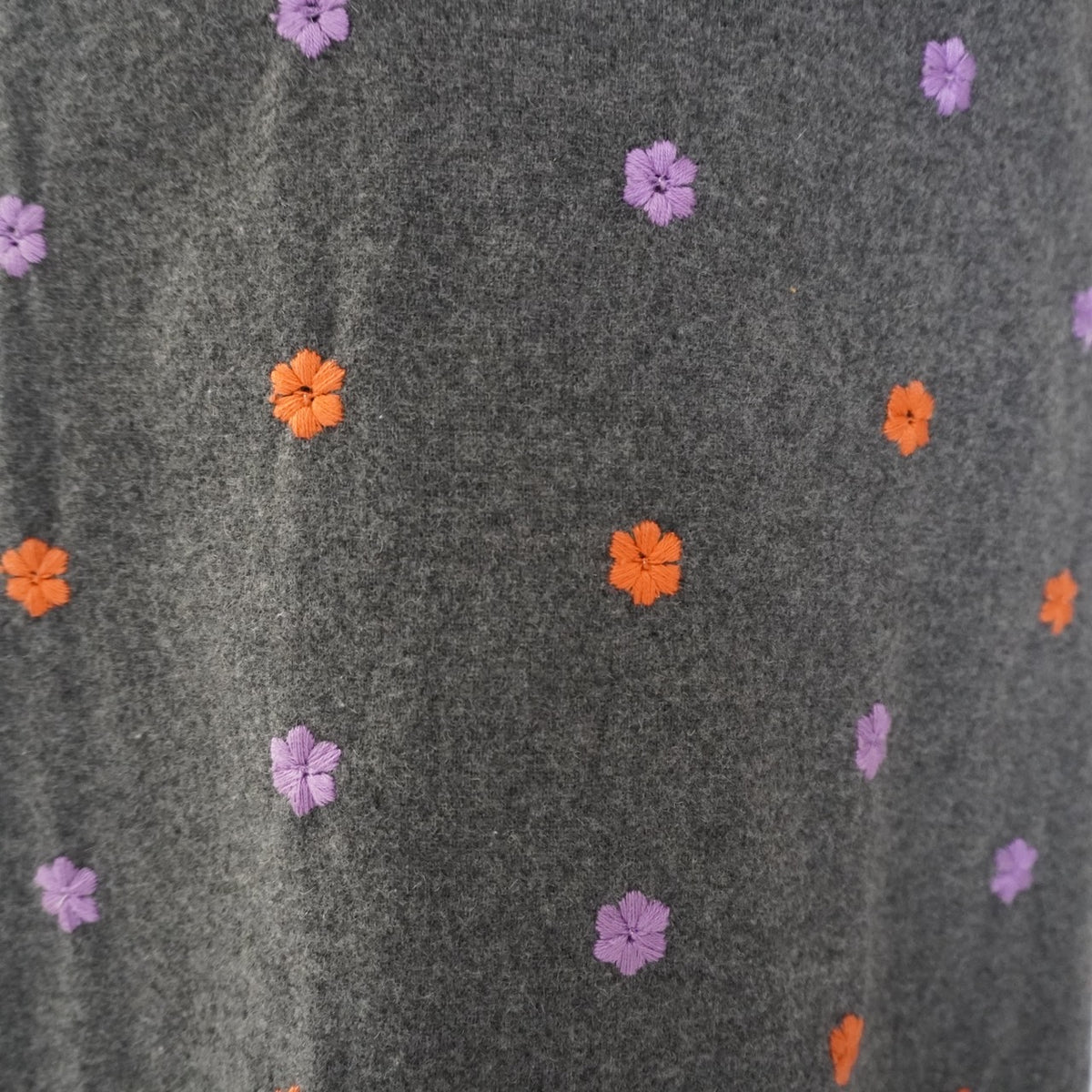 90s Wool Embroidery Maxi Skirt Made in Italy