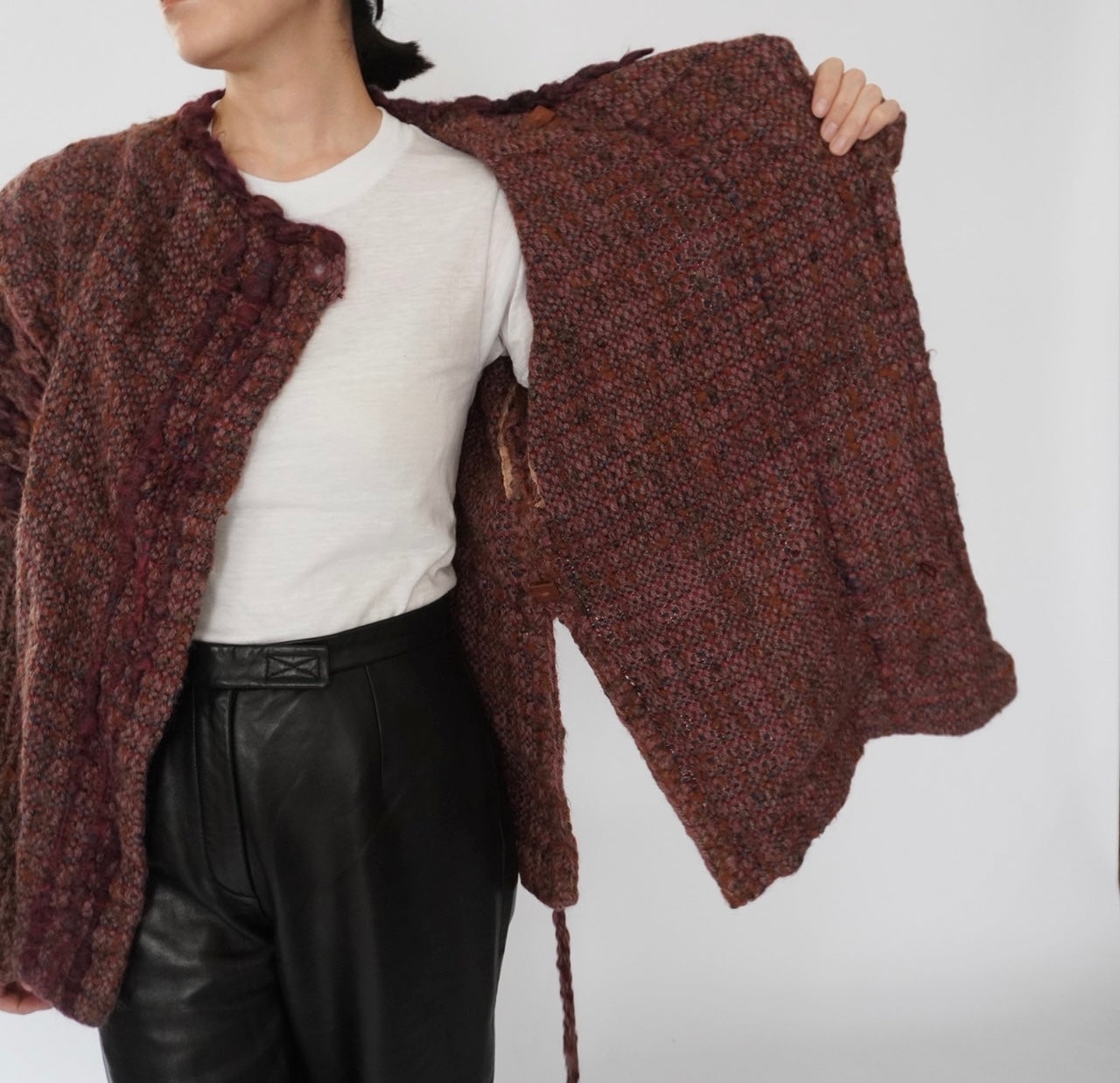 70s80s Woven Knit Jacket