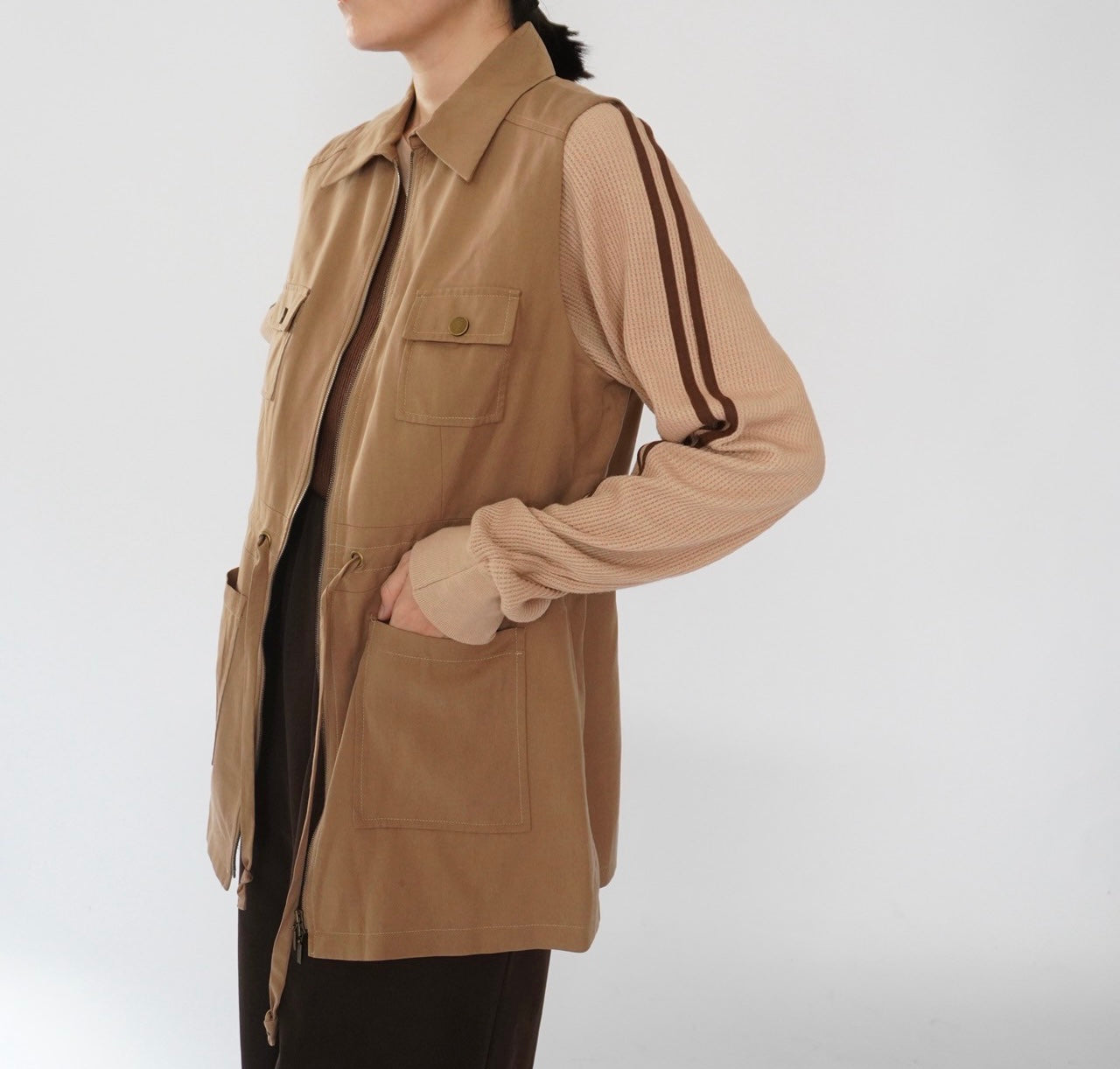 90s Design Zipped Vest