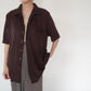 80s Brown Striped Shirt